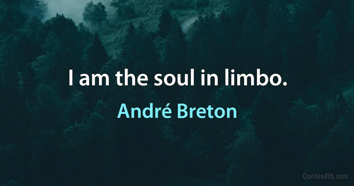 I am the soul in limbo. (André Breton)