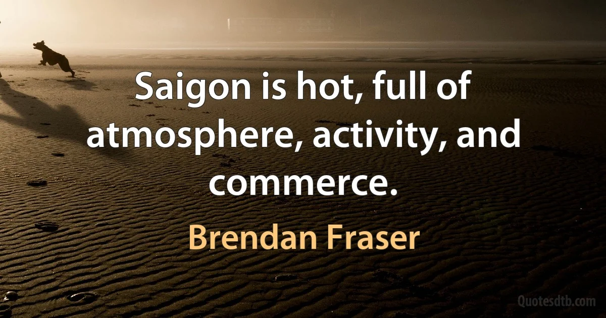 Saigon is hot, full of atmosphere, activity, and commerce. (Brendan Fraser)