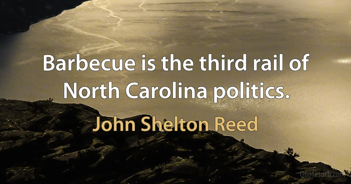 Barbecue is the third rail of North Carolina politics. (John Shelton Reed)