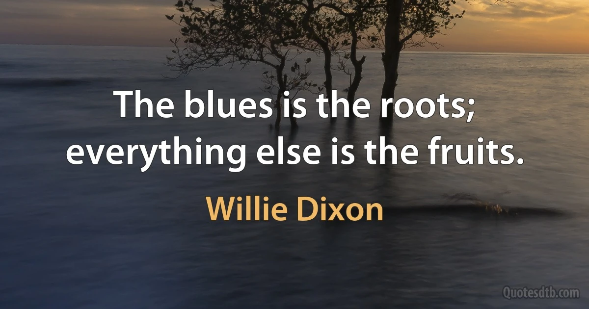 The blues is the roots; everything else is the fruits. (Willie Dixon)