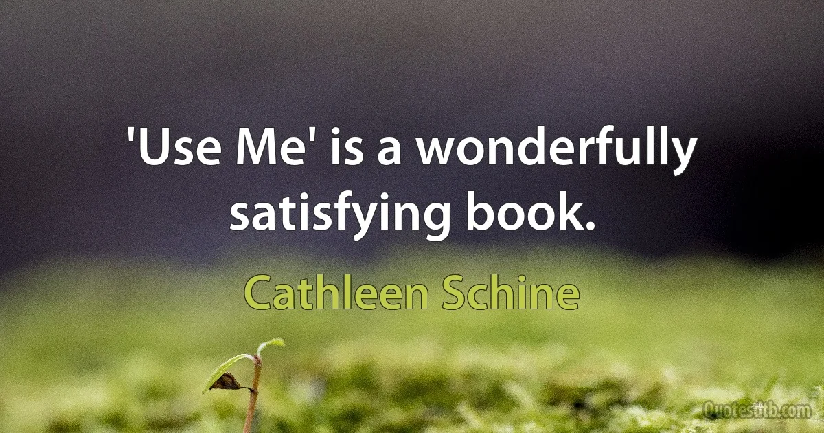 'Use Me' is a wonderfully satisfying book. (Cathleen Schine)