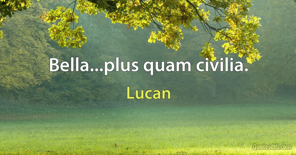 Bella...plus quam civilia. (Lucan)