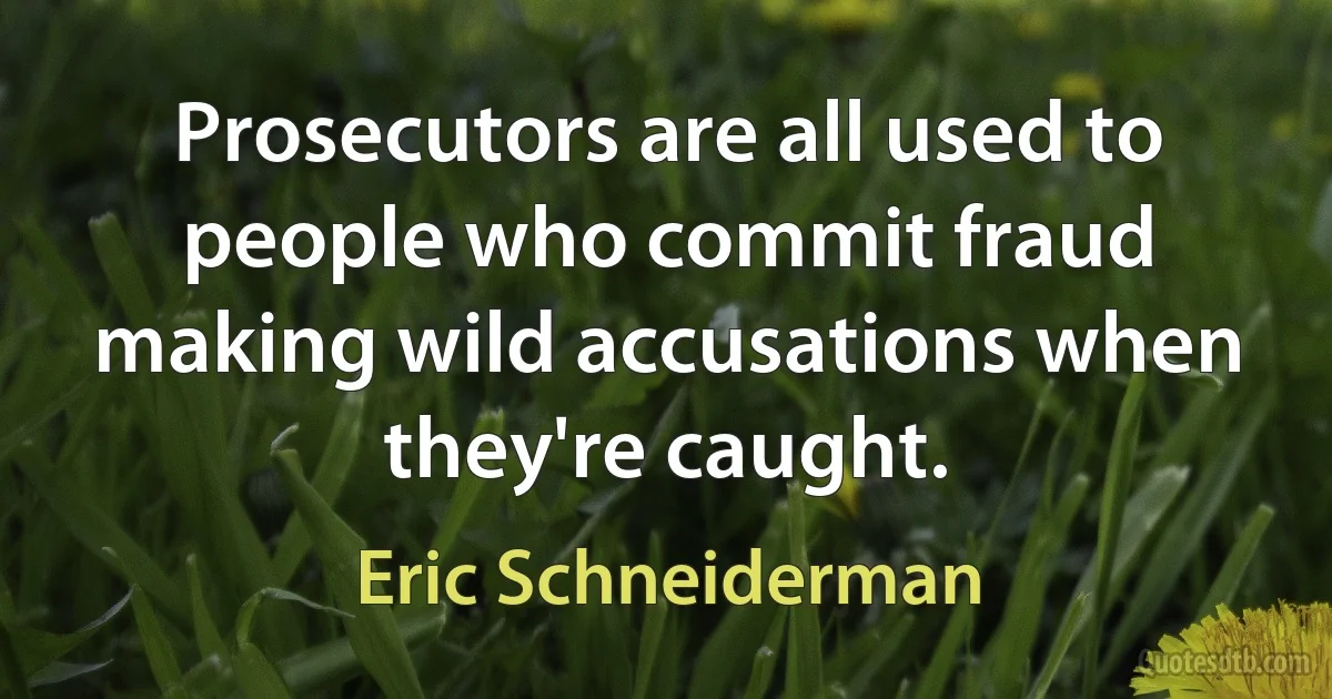 Prosecutors are all used to people who commit fraud making wild accusations when they're caught. (Eric Schneiderman)