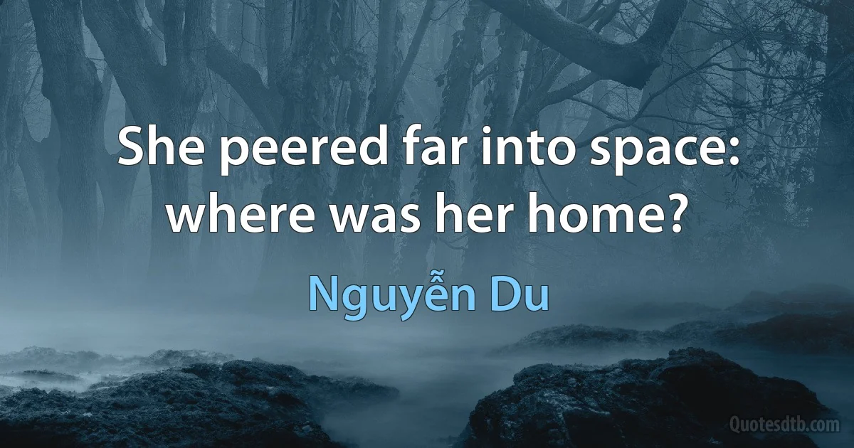 She peered far into space: where was her home? (Nguyễn Du)