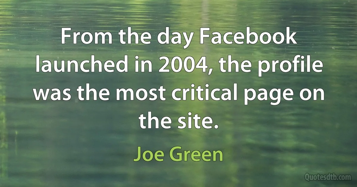 From the day Facebook launched in 2004, the profile was the most critical page on the site. (Joe Green)