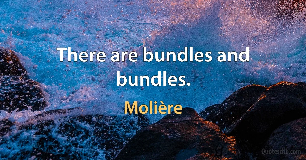 There are bundles and bundles. (Molière)