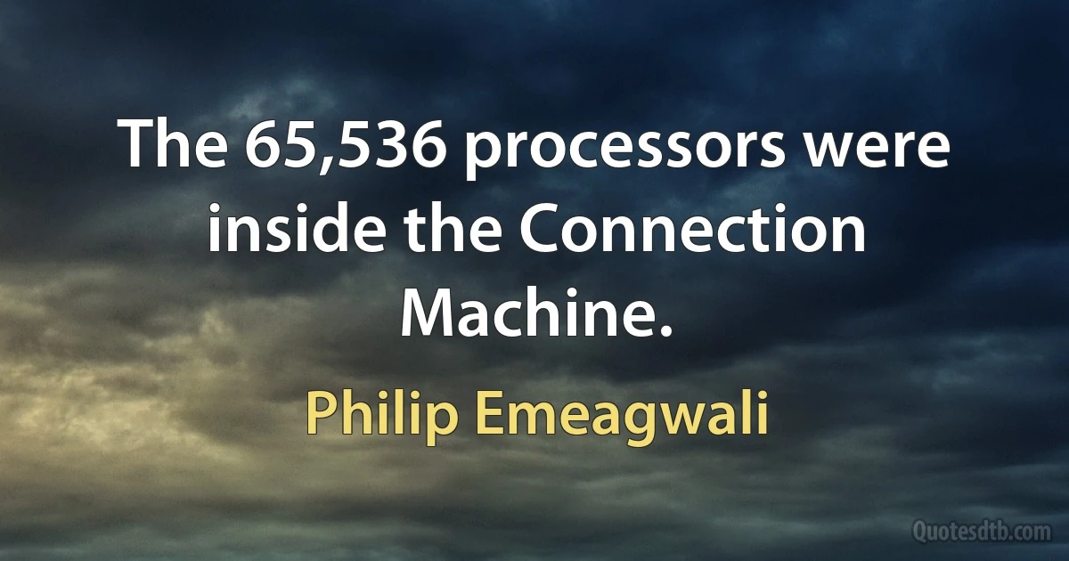 The 65,536 processors were inside the Connection Machine. (Philip Emeagwali)