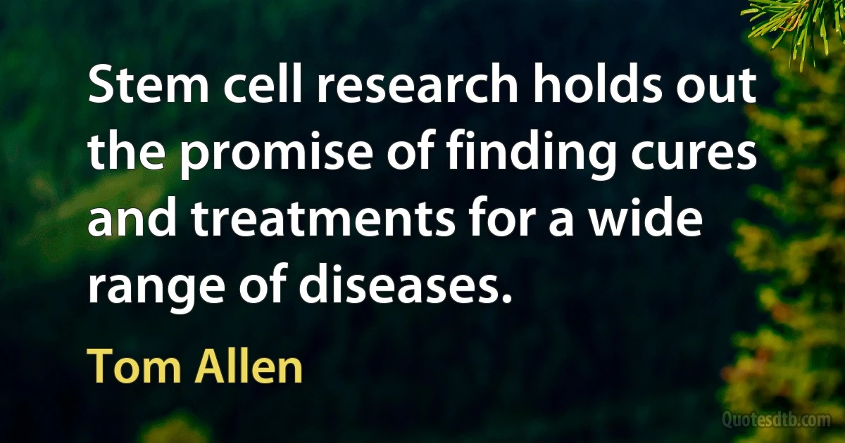 Stem cell research holds out the promise of finding cures and treatments for a wide range of diseases. (Tom Allen)