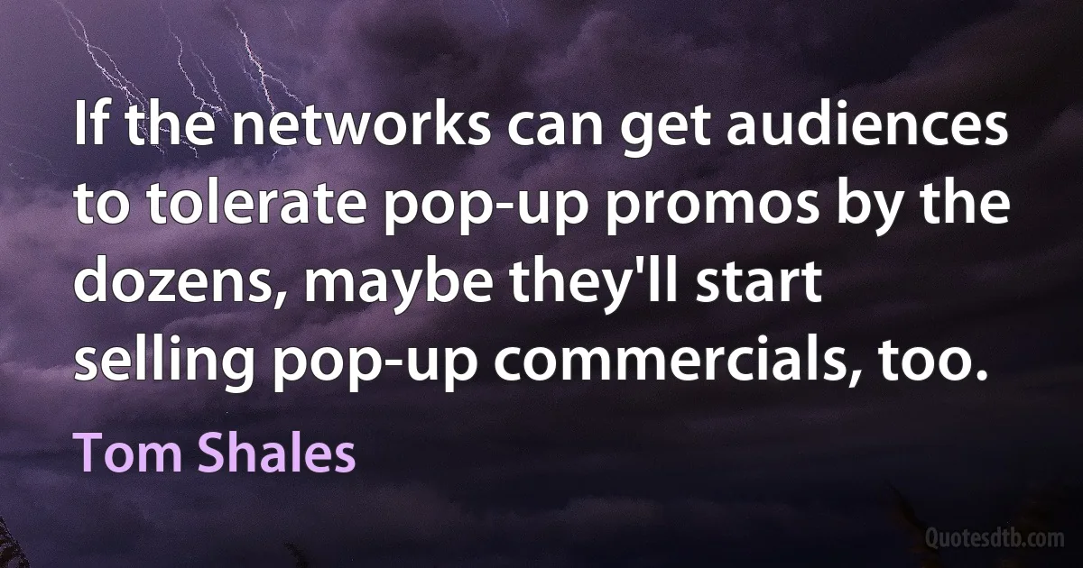 If the networks can get audiences to tolerate pop-up promos by the dozens, maybe they'll start selling pop-up commercials, too. (Tom Shales)