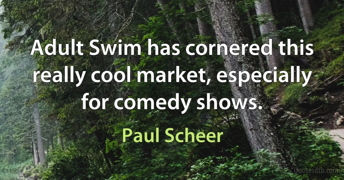 Adult Swim has cornered this really cool market, especially for comedy shows. (Paul Scheer)