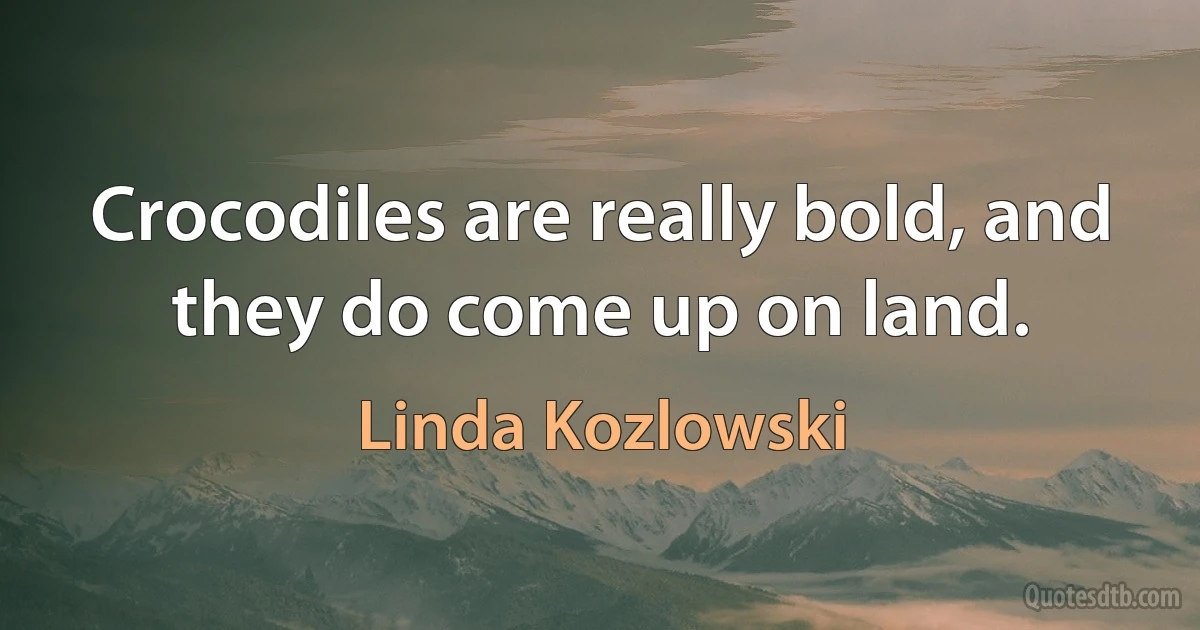 Crocodiles are really bold, and they do come up on land. (Linda Kozlowski)