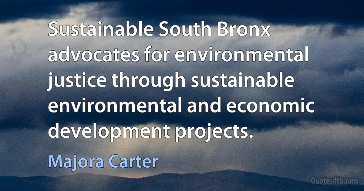 Sustainable South Bronx advocates for environmental justice through sustainable environmental and economic development projects. (Majora Carter)