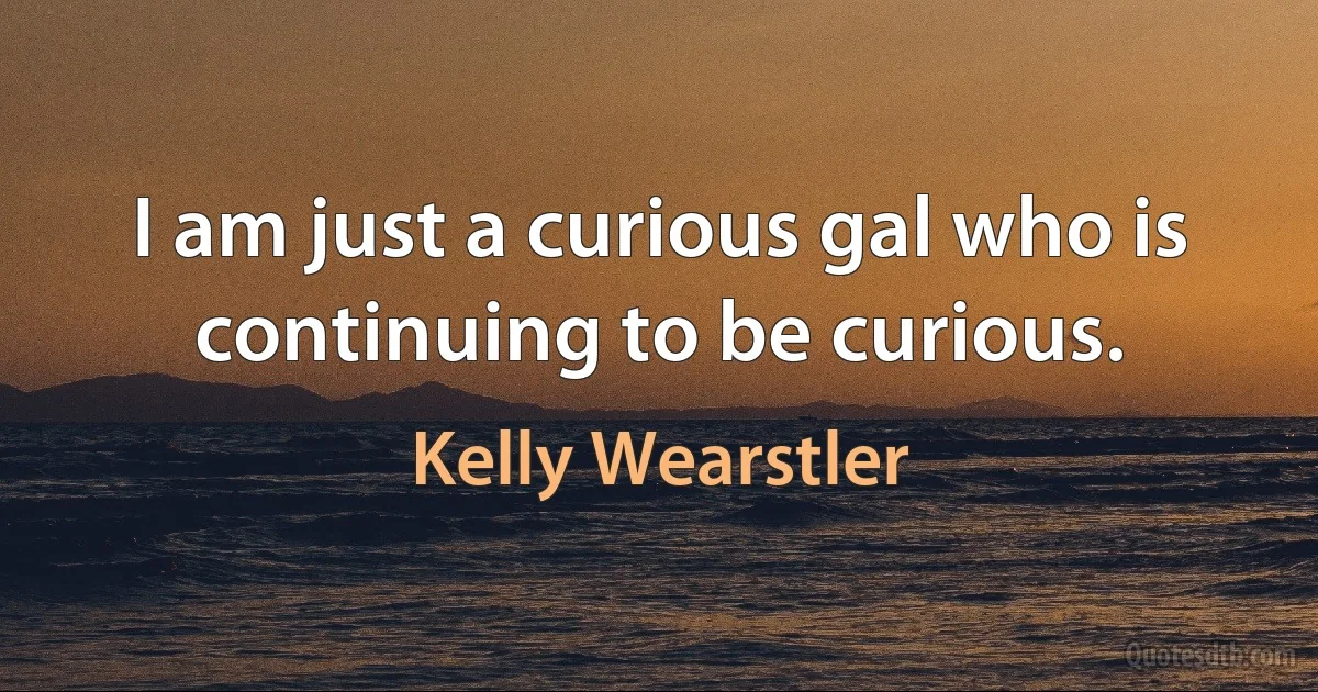 I am just a curious gal who is continuing to be curious. (Kelly Wearstler)