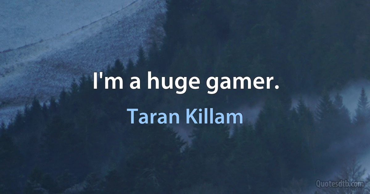 I'm a huge gamer. (Taran Killam)