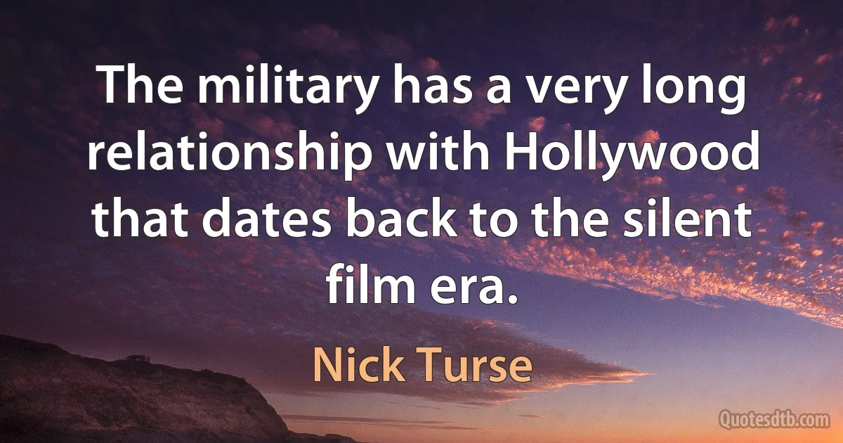 The military has a very long relationship with Hollywood that dates back to the silent film era. (Nick Turse)