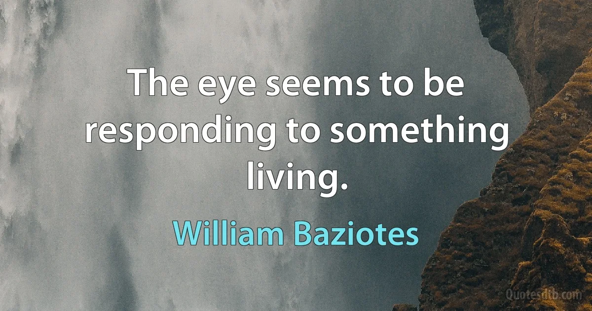 The eye seems to be responding to something living. (William Baziotes)