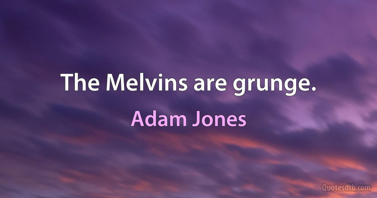 The Melvins are grunge. (Adam Jones)