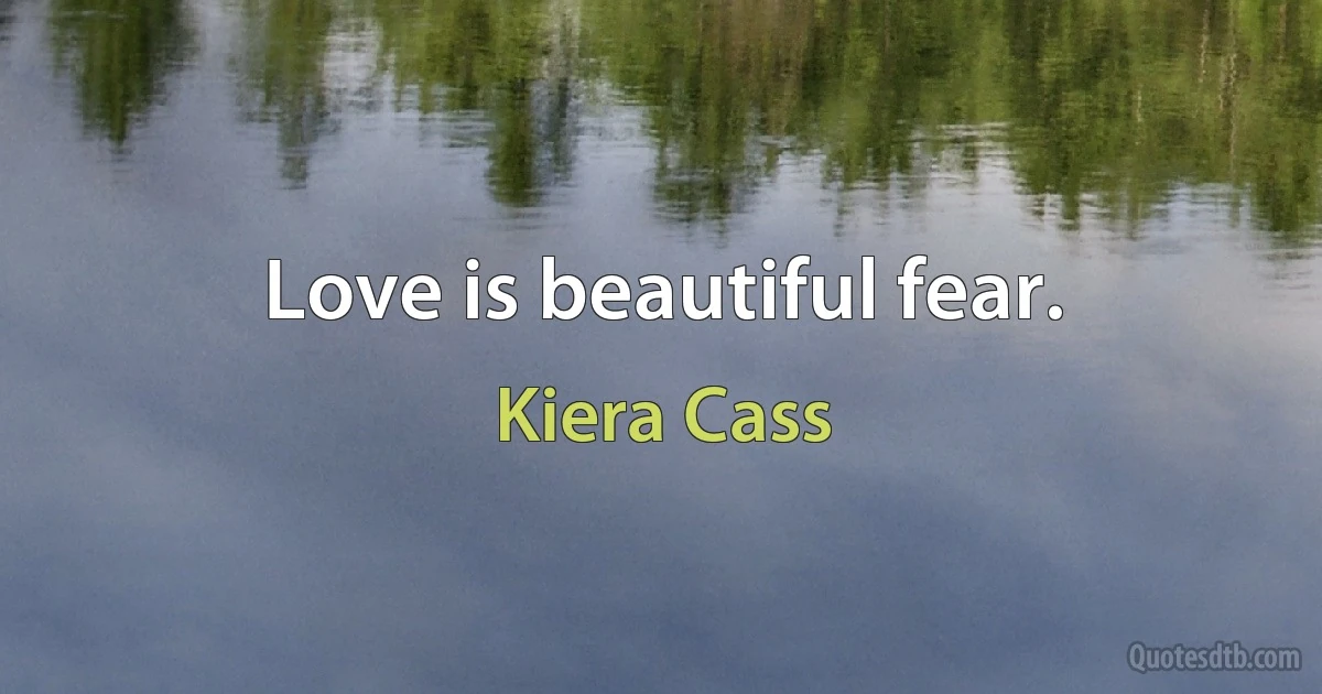 Love is beautiful fear. (Kiera Cass)