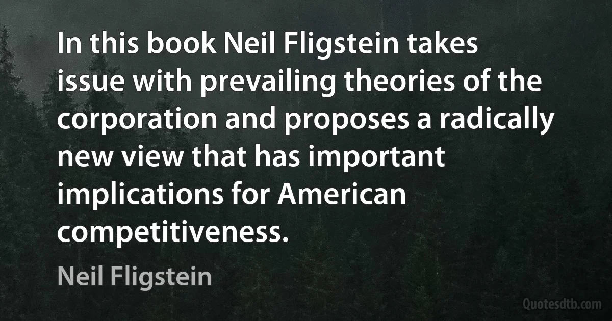 In this book Neil Fligstein takes issue with prevailing theories of the corporation and proposes a radically new view that has important implications for American competitiveness. (Neil Fligstein)