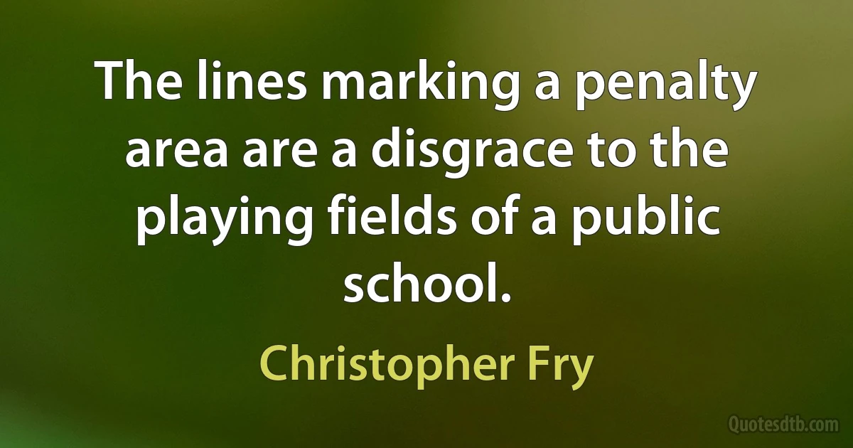 The lines marking a penalty area are a disgrace to the playing fields of a public school. (Christopher Fry)