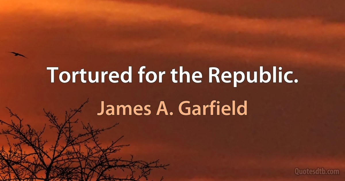 Tortured for the Republic. (James A. Garfield)