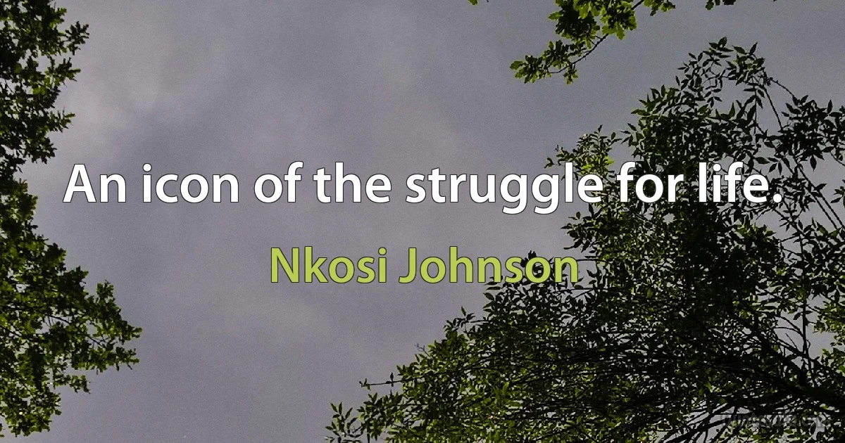 An icon of the struggle for life. (Nkosi Johnson)