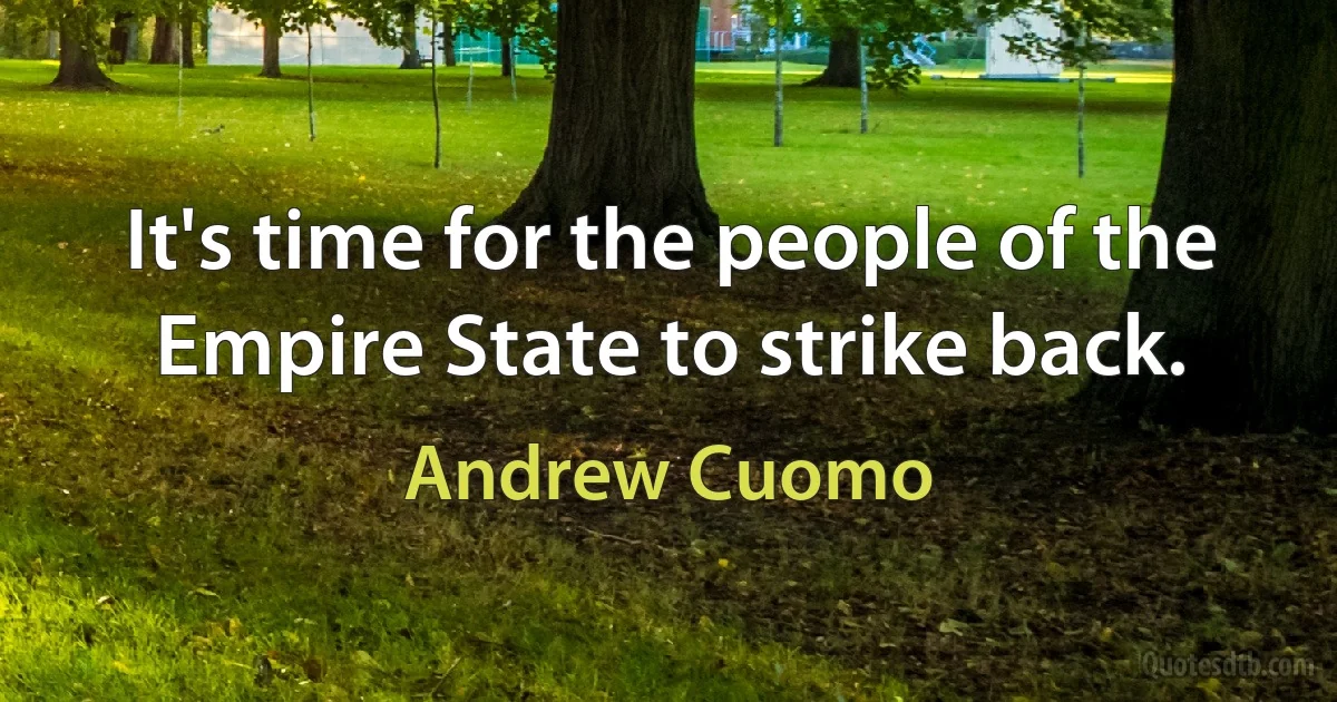 It's time for the people of the Empire State to strike back. (Andrew Cuomo)