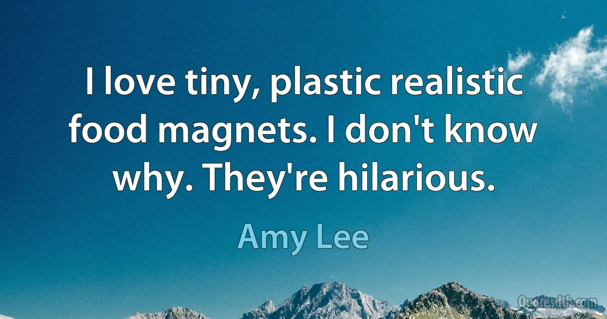 I love tiny, plastic realistic food magnets. I don't know why. They're hilarious. (Amy Lee)