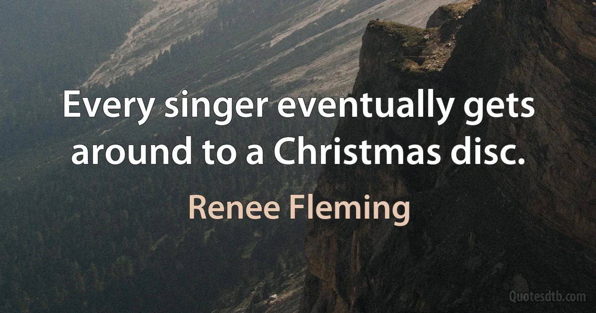 Every singer eventually gets around to a Christmas disc. (Renee Fleming)