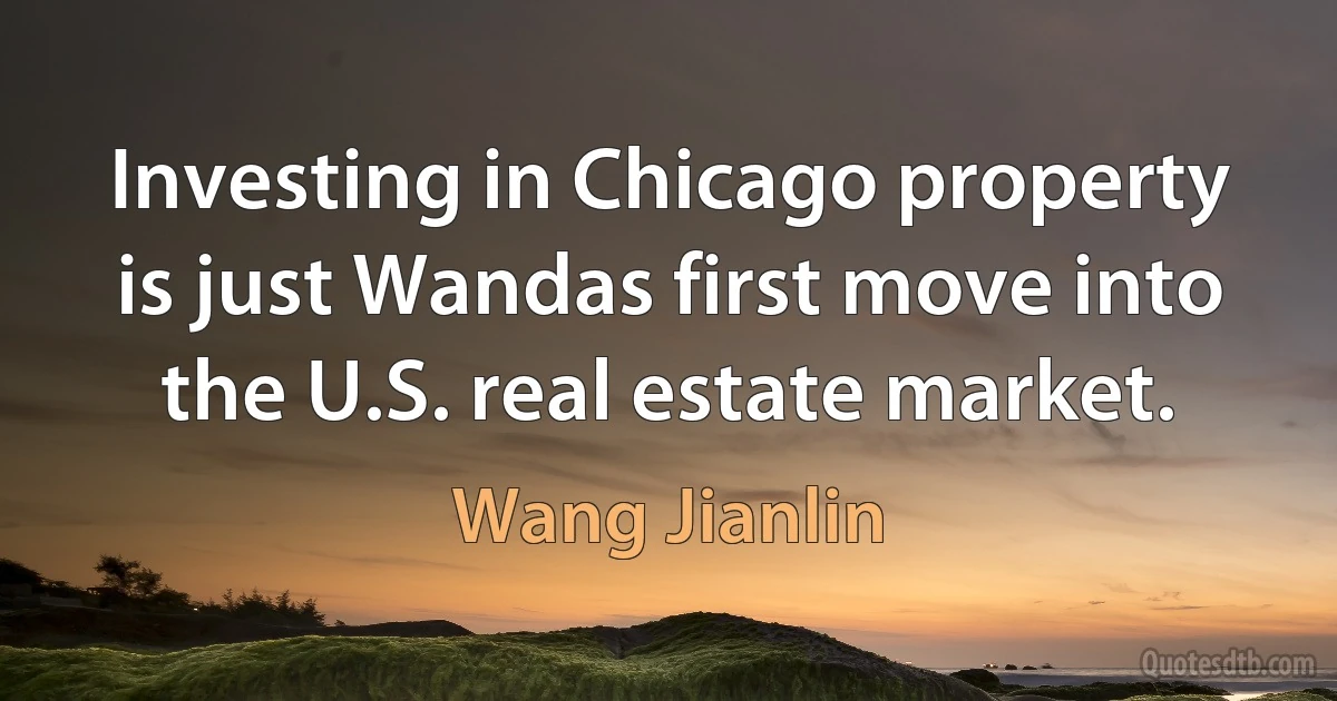 Investing in Chicago property is just Wandas first move into the U.S. real estate market. (Wang Jianlin)