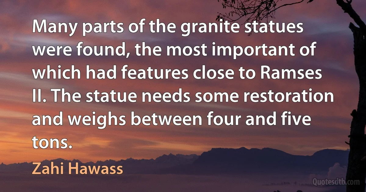 Many parts of the granite statues were found, the most important of which had features close to Ramses II. The statue needs some restoration and weighs between four and five tons. (Zahi Hawass)