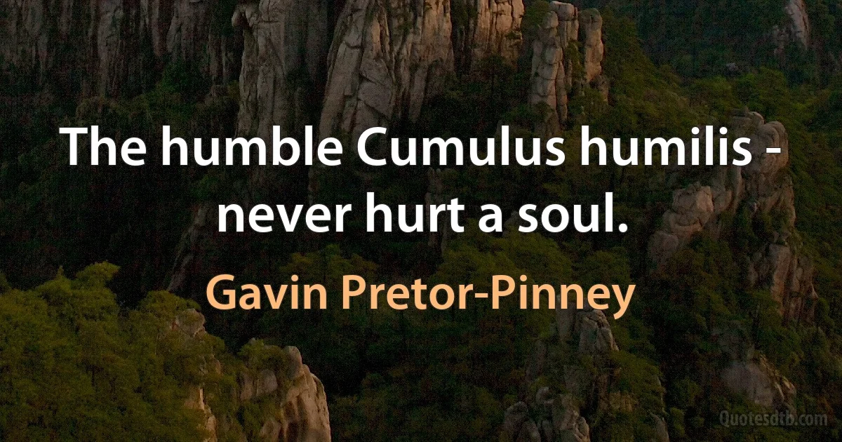 The humble Cumulus humilis - never hurt a soul. (Gavin Pretor-Pinney)