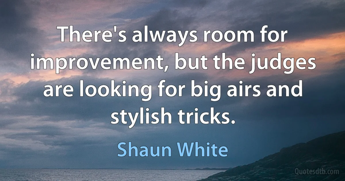 There's always room for improvement, but the judges are looking for big airs and stylish tricks. (Shaun White)