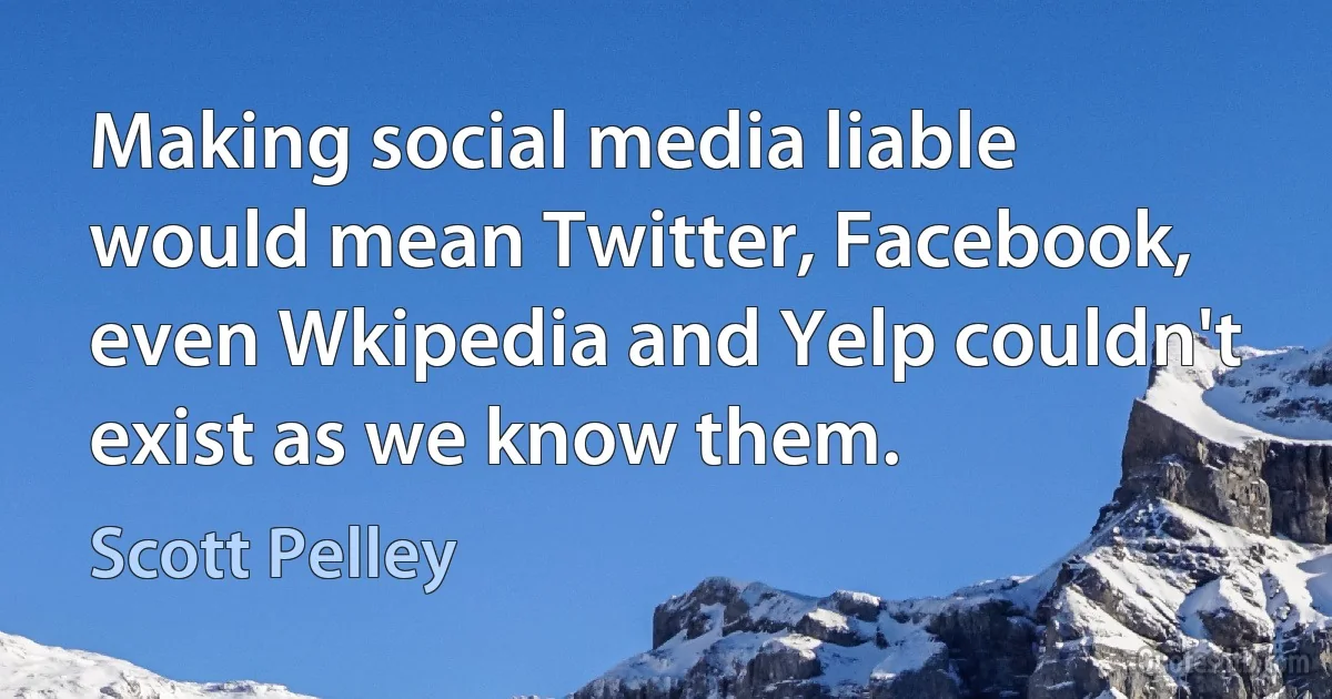 Making social media liable would mean Twitter, Facebook, even Wkipedia and Yelp couldn't exist as we know them. (Scott Pelley)