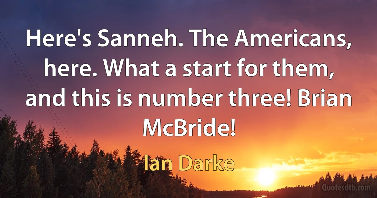 Here's Sanneh. The Americans, here. What a start for them, and this is number three! Brian McBride! (Ian Darke)