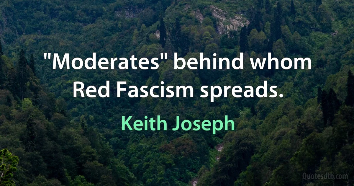 "Moderates" behind whom Red Fascism spreads. (Keith Joseph)