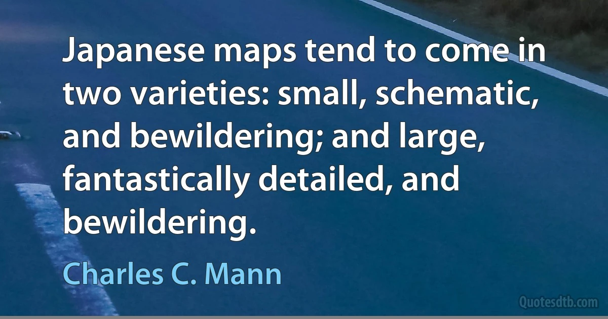 Japanese maps tend to come in two varieties: small, schematic, and bewildering; and large, fantastically detailed, and bewildering. (Charles C. Mann)