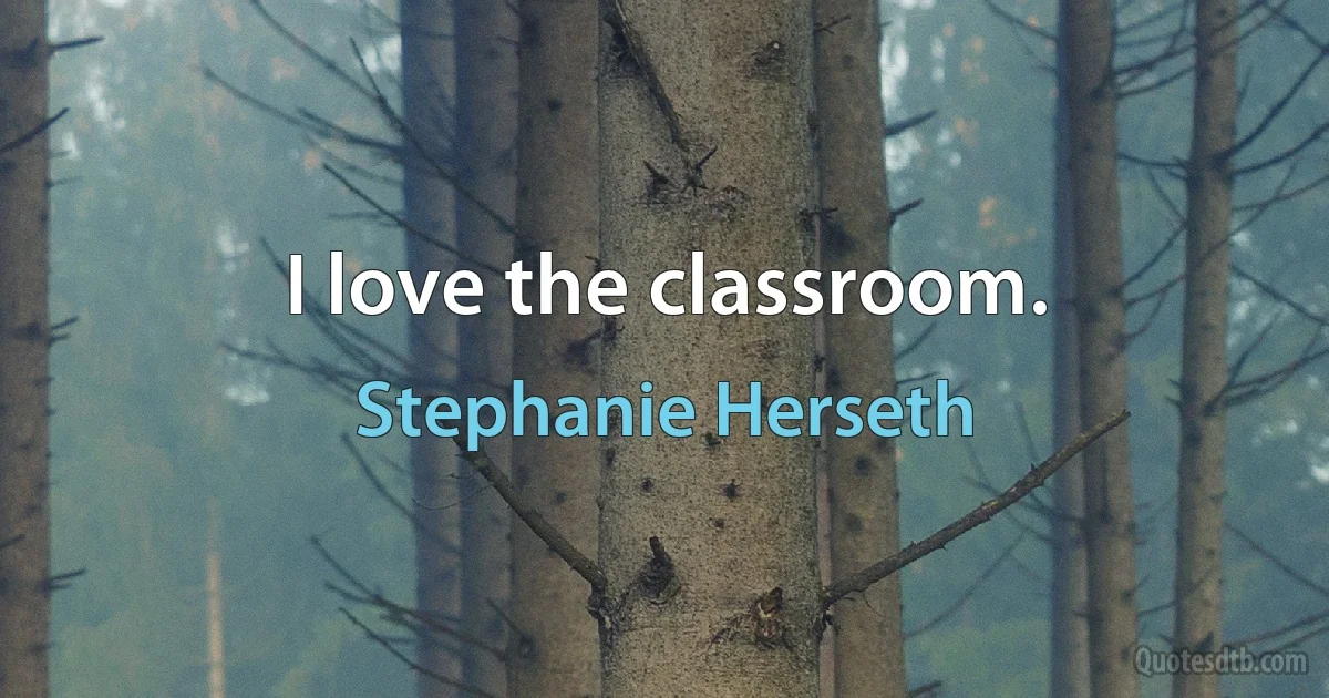 I love the classroom. (Stephanie Herseth)