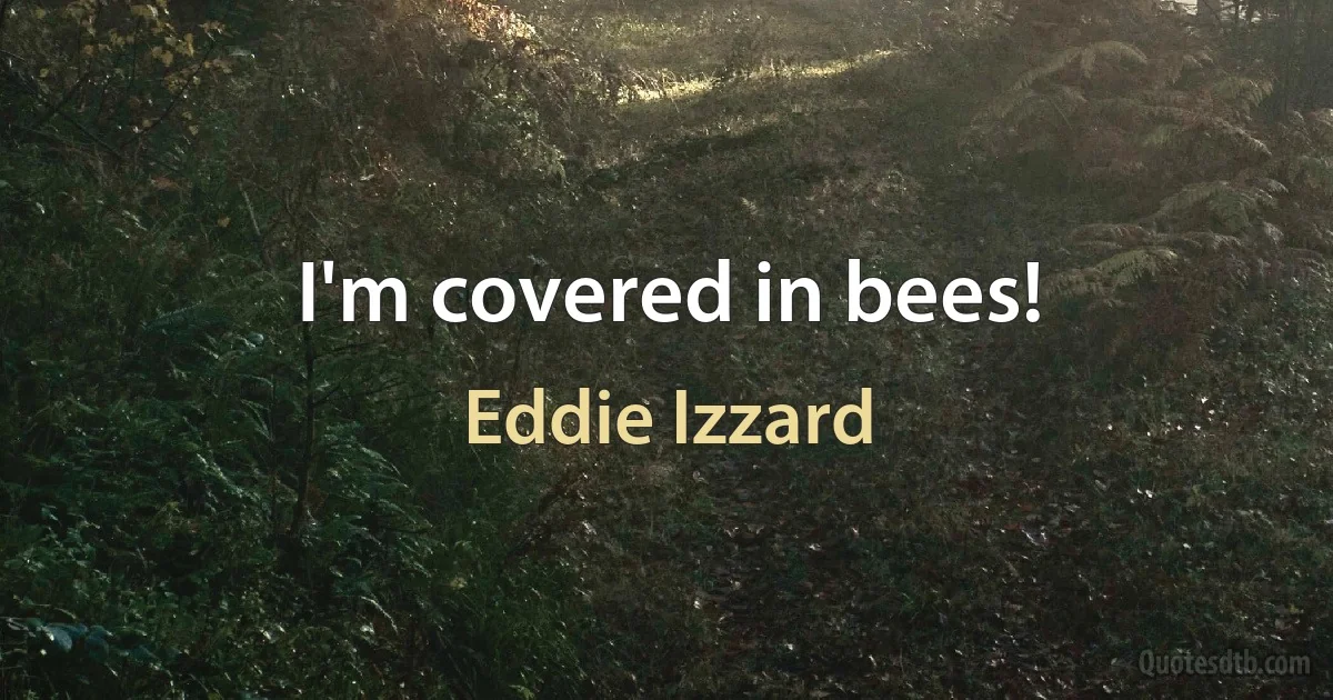 I'm covered in bees! (Eddie Izzard)