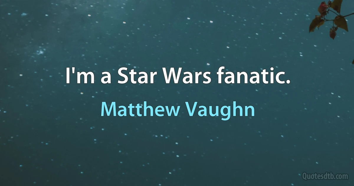 I'm a Star Wars fanatic. (Matthew Vaughn)