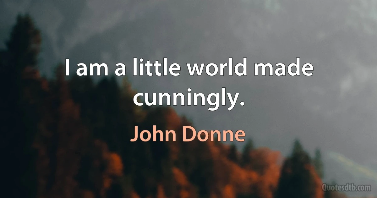 I am a little world made cunningly. (John Donne)