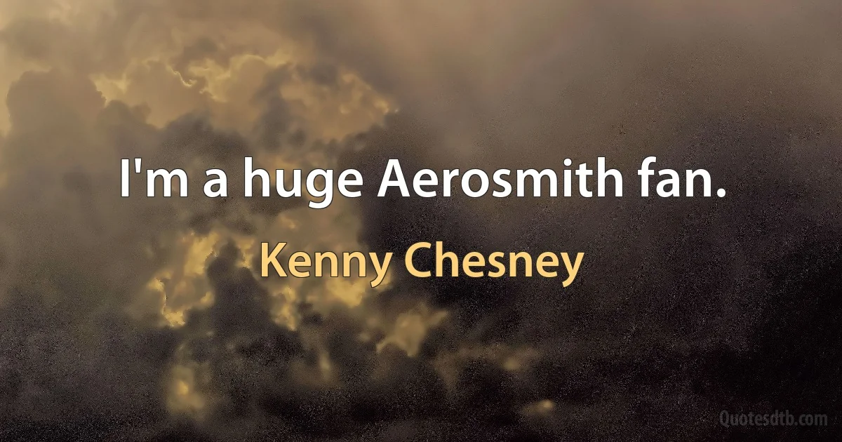 I'm a huge Aerosmith fan. (Kenny Chesney)