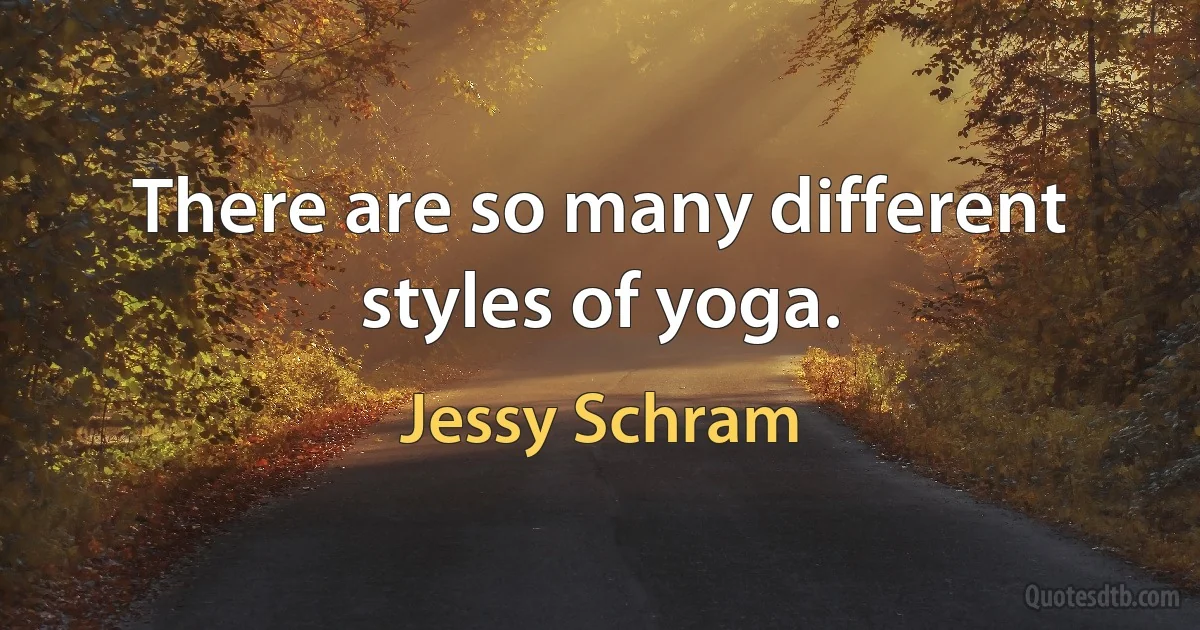 There are so many different styles of yoga. (Jessy Schram)