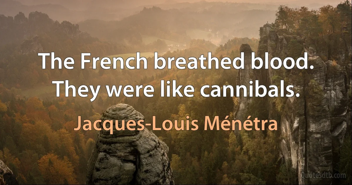 The French breathed blood. They were like cannibals. (Jacques-Louis Ménétra)